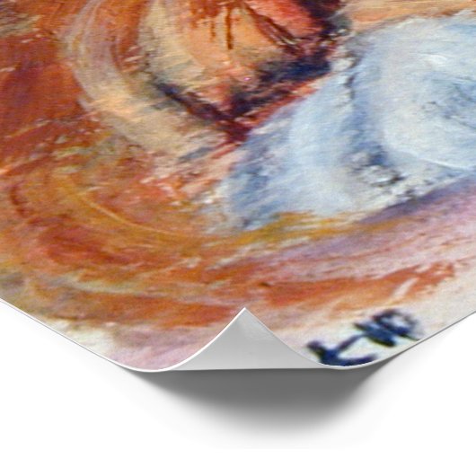 Papillon Dog Print Poster (Ecke)