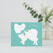 Papillon Dog Puppy Dankeskarte (Stehend Vorderseite)