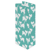 Papillon Dog Puppy Geschenktüte Für Weinflaschen (Rückseite Schrägansicht)