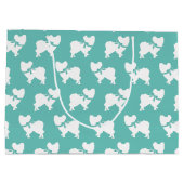 Papillon Dog Puppy Große Geschenktüte (Rückseite)
