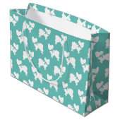 Papillon Dog Puppy Große Geschenktüte (Rückseite Schrägansicht)