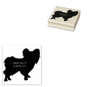 Papillon Dog Puppy Gummistempel (Stempel)