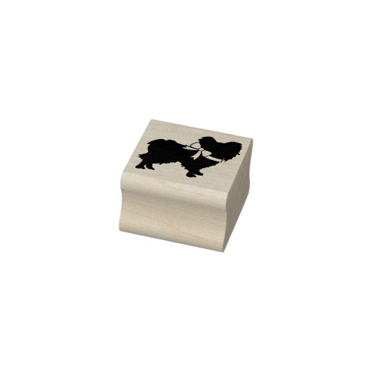 Papillon Dog Puppy Gummistempel (Stempel)