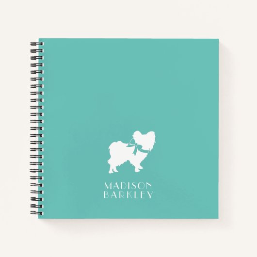 Papillon Dog Puppy Notizblock (Vorderseite)