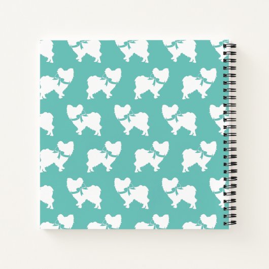 Papillon Dog Puppy Notizblock (Rückseite)