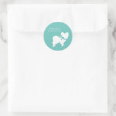 Papillon Dog Puppy Runder Aufkleber (Tasche)