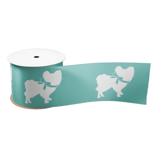 Papillon Dog Puppy Satinband (Spule)