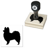 Papillon Dog Rasse Silhouette Gummistempel (Stempel)