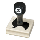 Papillon Dog Rasse Silhouette Gummistempel (Stempel)