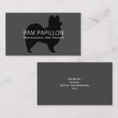 Papillon Dog Rasse Silhouette Visitenkarte (Vorne/Hinten)