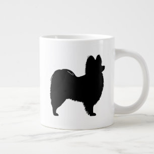 Papillon Dog Rasse Silhouetten Jumbo-Tasse