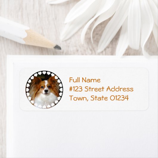 Papillon Dog Return Address Label (Insitu)