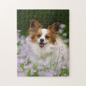Papillon Dog Romantisches Portrait Game 11x14 Puzzle (Vertikal)