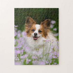 Papillon Dog Romantisches Portrait Game 11x14 Puzzle