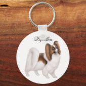 Papillon Dog Schlüsselanhänger (Vorderseite)