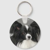 Papillon Dog Schlüsselanhänger (Vorderseite)