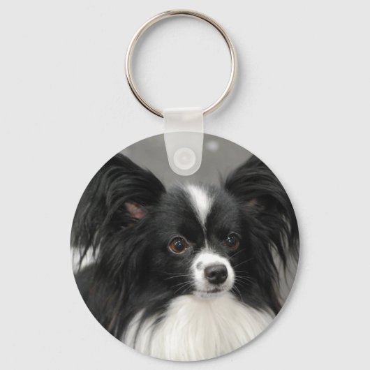 Papillon Dog Schlüsselanhänger (Vorderseite)