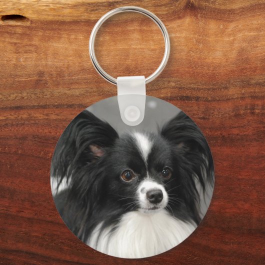 Papillon Dog Schlüsselanhänger (Vorderseite)