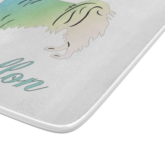 Papillon Dog Schneidebrett (Ecke)