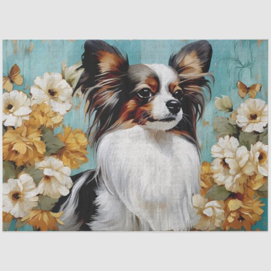 Papillon Dog Seidenpapier (Vorderseite)