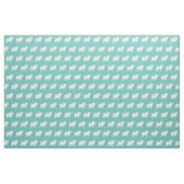 Papillon Dog Silhouette Pet Aquamarin Stoff (Fat Quarter (45,7 x 55,9 cm))