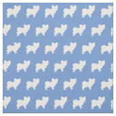 Papillon Dog Silhouette Pet Light Blue Stoff (Muster)