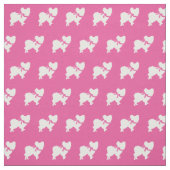 Papillon Dog Silhouette Pet Pink Stoff (Muster)