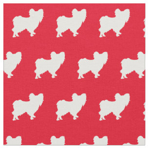 Papillon Dog Silhouette Pet Red Stoff