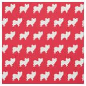 Papillon Dog Silhouette Pet Red Stoff (Muster)