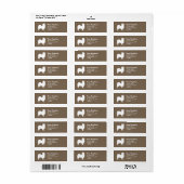 Papillon Dog Silhouette Rücksendeadressen-Aufklebe (Vorne)