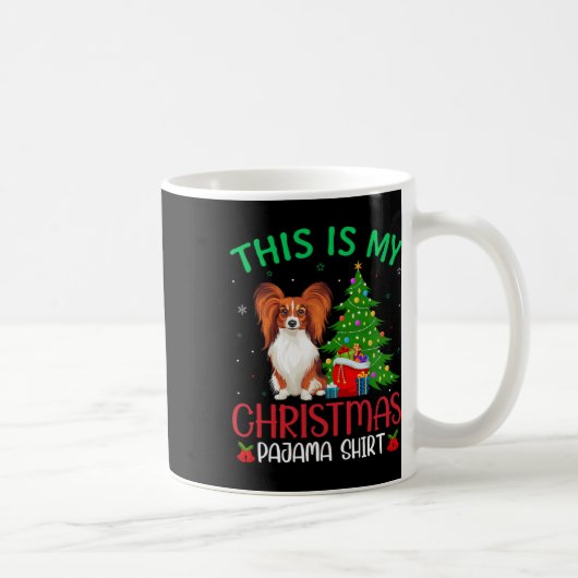 Papillon Dog Ugly Xmas Party Das ist mein Weihnach Kaffeetasse (Rechts)