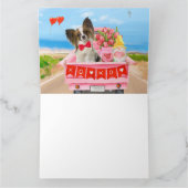 Papillon Dog Valentine's Day Lkw Herz Karte (Innenseite)