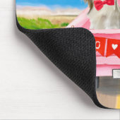 Papillon Dog Valentine's Day Lkw Herz Mousepad (Ecke)