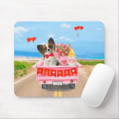 Papillon Dog Valentine's Day Lkw Herz Mousepad (Mit Mouse)