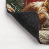 Papillon Dog Weihnachtsfest Mousepad (Ecke)