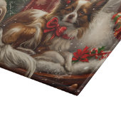 Papillon Dog Weihnachtsfest Schneidebrett (Ecke)