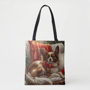 Papillon Dog Weihnachtsfest Tasche