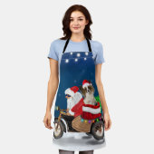 Papillon Dog Weihnachtsmann Claus Schürze (Getragen)