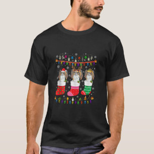 Papillon Dog Weihnachtssocken Ugly Christmas Sweet T-Shirt