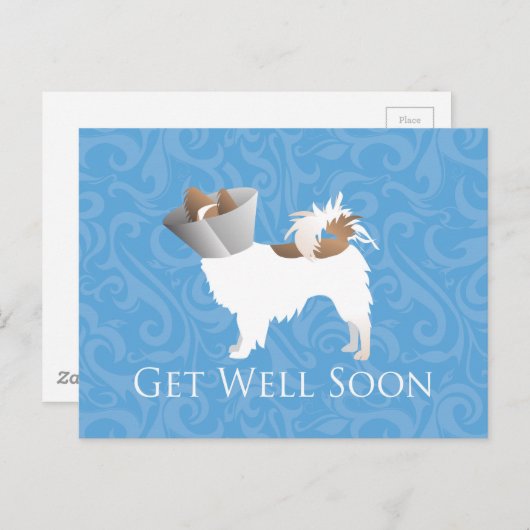 Papillon Dog wird bald gut gestaltet Postkarte (Vorne/Hinten)