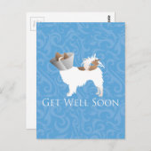 Papillon Dog wird bald gut gestaltet Postkarte (Vorne/Hinten)