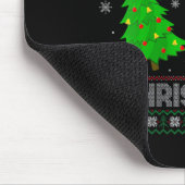 Papillon Dog Xmas Tree Lighting Ugly Christ Mousepad (Ecke)