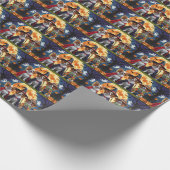 Papillon Dogs Pumpkin Halloween Funny Geschenkpapier (Ecke)