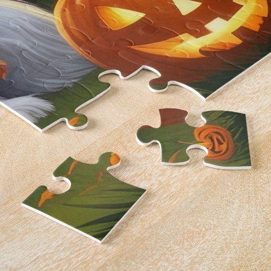 Papillon Dogs Pumpkin Halloween Funny Puzzle (Seite)