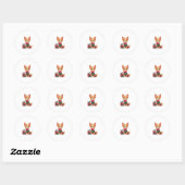 Papillon Festive Bow Runder Aufkleber (Blatt)