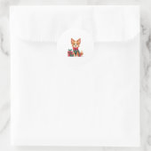 Papillon Festive Bow Runder Aufkleber (Tasche)
