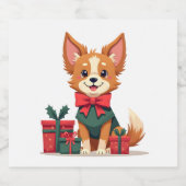 Papillon Festive Bow Schaumweinetikett (Einzelnes Label)