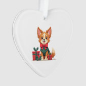 Papillon-Festtags-Schleife Ornament (Vorderseite)