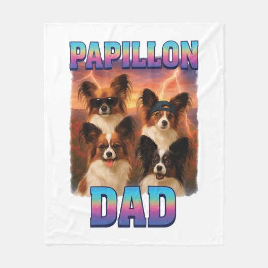 Papillon Fleecedecke (Vorderseite)