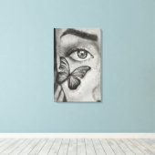 Papillon Focus Leinwanddruck (Insitu (Holzboden))